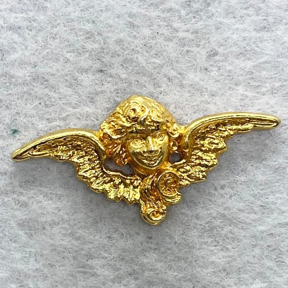 🔮 5/$25 Gold Tone Cherub Guardian‎ Angel Pin